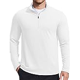 PINSPARK Men's Quarter Zip Up Lightweight Pullover Mock Neck Sweatshirts Long Sleeve Golf shirts Performance Athletic Casual
