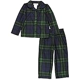 Komar Kids Girls Classic Holiday - Plaid Coat Pajama Set, Toddler Christmas Pajamas