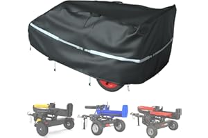 TBNO Log Splitter Cover,89 ×45 × 39 inch,Made of 900D Silver Coated Waterproof Oxford Cloth, 100% Waterproof, Weather Resistant, Tear Resistant, Suitable for 15-45 Ton Log Splitter (black)