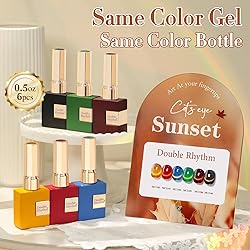 Double Rhythm Cat Eye Gel Nail Polish Set of 6 Same