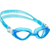 CRESSI Adult Swimming Goggles with Flat Lenses for Natural Vision - Soft Silicone - Fox: made in Italy
