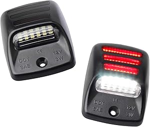 RUXIFEY LED License Plate Lights with Red OLED Neon Tube Compatible with Tacoma 2005 to 2015, Tundra 2000 to 2013