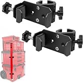 Level Mount Holder Compatible for Milwaukee Packout Toolbox Rail,Easy Clip-On Installation Without Removing Rails, Holds Levels up to 2.56&rdquo; Wide
