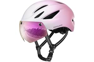 Odoland Adult Bike Helmet with Detachable Magnetic Sun Visor,Bicycle Helmet Mountain Road Bike Cycling Certified Lightweight 