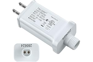 Enhon 29V LED Power Supply, UL Certified Transformer Replacement, Low Voltage Transformer US Plug Adapter for Christmas Tree LED String Lights, White (TS-13W29V)