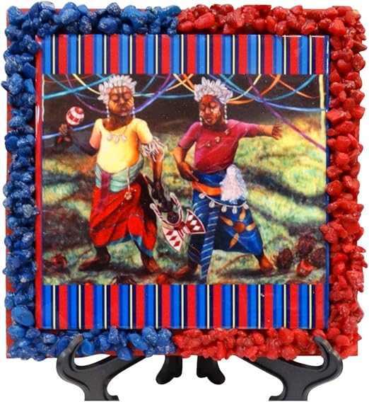 Los Ibeyis O Jimaguas Santeria Deidades Yoruba Lucumi Placas De Porcelana Hecha A Mano Adornada Con Piedras Color Rojo Y Azul Incluye Caballete Escoja La Suya Amazon Ca Home Kitchen amazon ca