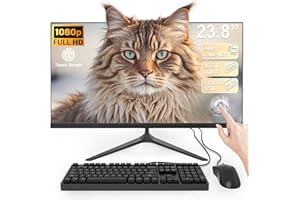 SAINTDISE All-in-One PC with 23.8" FHD Multi-Touch Display Alder Lake-N95 Processor(Up to 3.4GHz), 16GB RAM 512GB SSD Features Dual-Band WiFi Bluetooth and Wired Keyboard with Mouse
