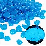 Oubest Fish Tank Rocks Glow Blue/Glow in The Dark Pebbles for Garden/Fish Tank/Aquarium/Plant Pots/Bonsai Walkway/Driveway 10