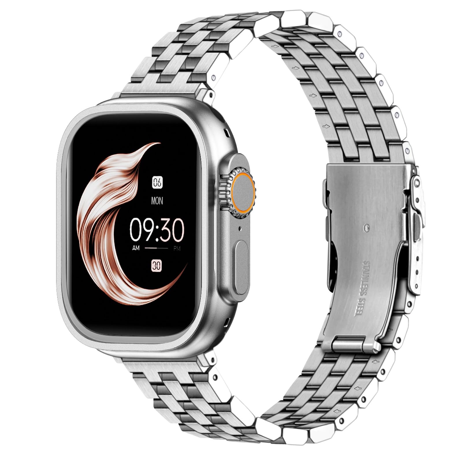 Juntan Bracelet Compatible for Apple Watch 38mm 40mm iWatch Series 6 5 4 3 2 1 Apple Watch Sport 5 Lines Stainless Steel Watch Band Silver