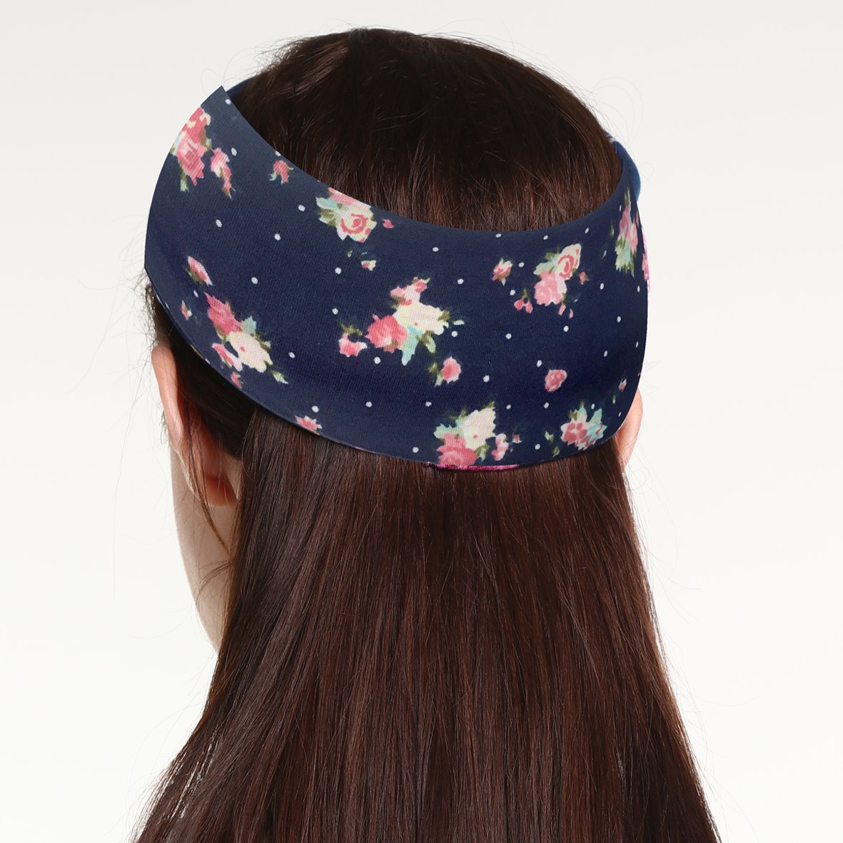 DRESHOW 4 St/&uuml;ck Damen Elastische Blume Gedruckt Stirnb/&auml;nder 1950 Archaistisch Frauen Baumwolle Gestrickte Verdrehte Weiche Turban-Kopf-Verpackungs