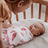 GLLQUEN BABY Baby Swaddle Wraps 0-3 Months Organic Cotton 3 Pack Flower view 2