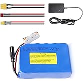 KBT 36V 2.6Ah Rechargeable Lithium Battery with Charger, Charging Cable, Cable Connector