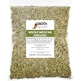 1lb Dried Mexican Oregano Food Service Size | Perfect for Taco Seasoning, For Tamales, Meats, Enchiladas, For Cheese, Salads, Rich Flavor for Mexican Recipes