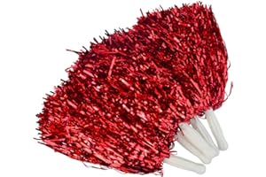 baotongle 12 PCS Cheerleading Squad Spirited Fun Poms Pompoms Cheer Costume Accessory for Party Dance Sports