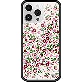 Wildflower Cases - Compatible with iPhone 14 Pro Max | Protective Black Bumper, 6.5ft Drop Test Certified, Women Owned Small Business | Fruit Cherries Strawberry Floral Cute Trendy | Berry World