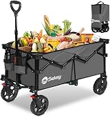 Sekey 135L Folding Festival Trolley All-Terrain Wheels 150kg Grey view 1