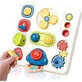1 Year Old Boy Toys - Montessori Toys Busy Board for 1 Year Old, 1 2 Year Old Girl Toy Toddler Baby Sensory Toy With Music Li