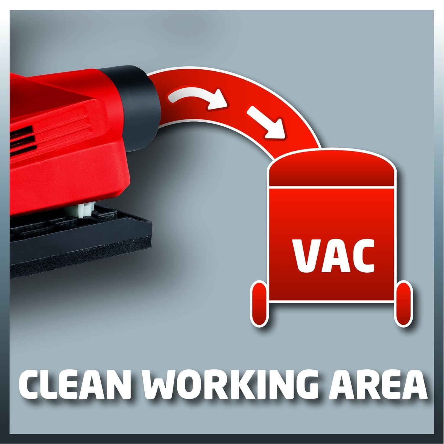 Funktionsprinzip beim Absaugen des Einhell Schwingschleifers Reinigung Einhell