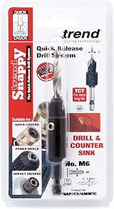 Trend Snappy 12.7mm TCT Countersink with 6mm HSS Drill, Adjustable Length view 8