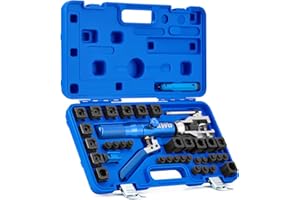 Orion Motor Tech Hydraulic Flaring Tool Kit, Universal Brake Flaring Tool Set with Tubing Cutter, 45° Single & Double Flaring
