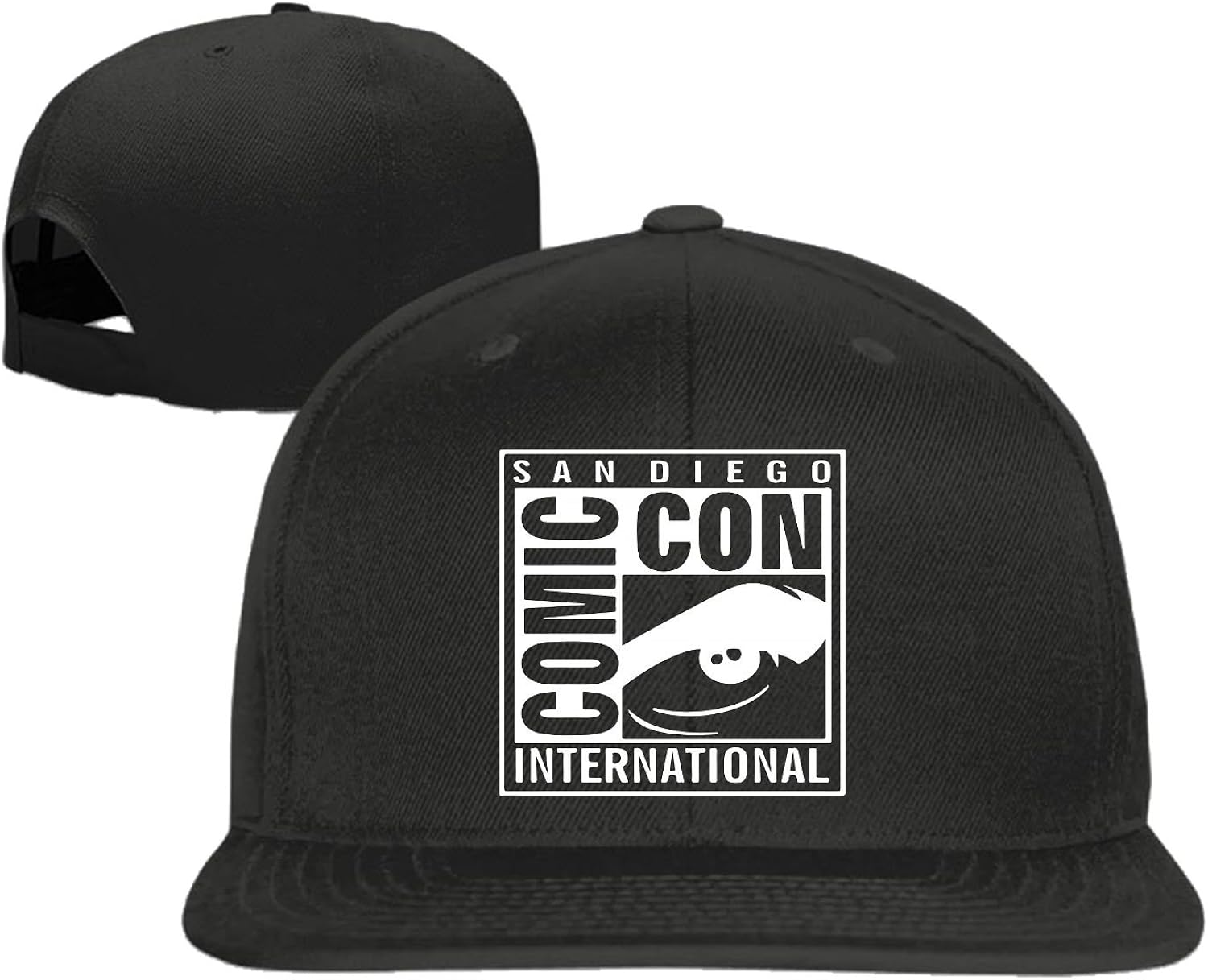 Unisex San Diego Comic-Con International Convention Flat Brim Baseball Cap Black
