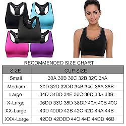 BAOMOSI Women's Seamless Racerback Sports Bra High