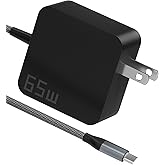 65W USB C Laptop Charger | Fast Charging USB-C Power Adapter Compatible with Lenovo, ASUS, Samsung Galaxy Type C Fast Charger
