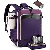 LOVEVOOK 50L Travel Backpack Carry On Airline Approved, Large Backpack with 3 Packing Cubes, TSA Travel Essentials Carry On Bag, Waterproof Weekender Overnight Luggage Daypack, Fits 18 Inch Laptop