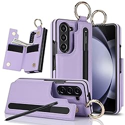 XIMAND for Samsung Galaxy Z Fold 5 Wallet Case with