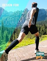 SONORAN 20-30 mmHg Compression Socks for Men Women L/XL Black Blue view 7