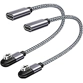 RUXELY USB C to Shokz Charging Cable Adapter 2Pack,AfterShokz Headphone Charger,Type C Magnetic Short Cord for Shockz OpenRun Pro S810,Aeropex AS800,OpenRun Mini,Open Run Air S803,OpenComm 2 UC ASC100
