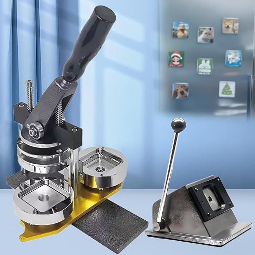 2x2inch Square Fridge Magnets Badge Maker Machine with Paper Cutter and ...