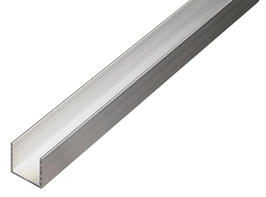 2 Aluminium U-profile, 1m Long, 21x7x1,5mm Material Thickness | 7652