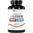 HealthFare L-Glutamine 1000mg Capsules | 240 Veg Capsules | Amino Acid Fuel for Gut & Muscle Health | Non-GMO | Gluten-Free | Support for Recovery & Wellness | Made in The USA