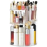Famitree 360° Rotating Makeup Organizer, DIY 7 Adjustable Layers Spinning Holder, Large Capacity Cosmetic Storage Box Skincar