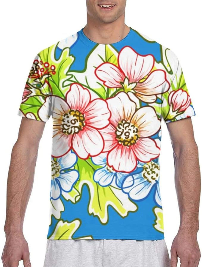 Amazon.com: Abstract Elegance Model with Flora Men's Short Sleeve Tee