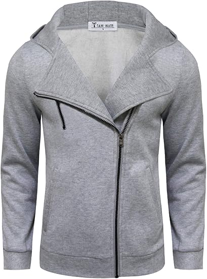 asymmetrical zip hoodie men's