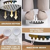 LEVERLOC Corner Suction Shower Caddy White Clear No Drilling Bathroom Organizer view 6
