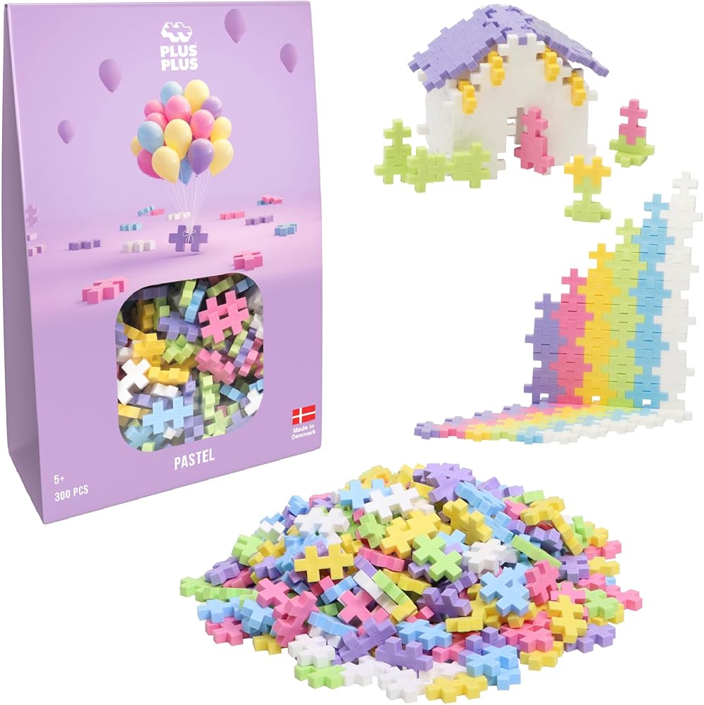 Plus Plus Building Blocks Toy 300 pc Pastel STEM Creative Learning Kids Ages 5+