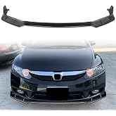 Fanower Front Bumper Lip Compatible with 2009-2011 for Honda Civic Sedan | 2009-2011 for Honda Civic Sedan DX/EX/GX/LX/Si, GT-Style Splitter Trim Protection Spoiler,Glossy Black Front Lip