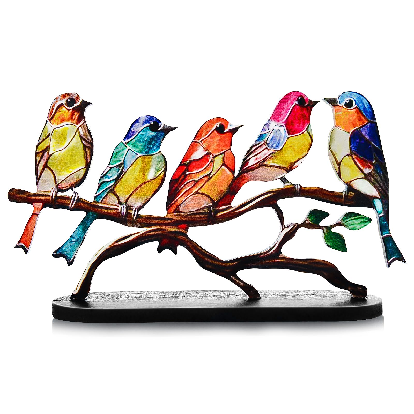 xinrongda Colorful Birds Ornament, Acrylic Birds Figurine Decorative Ornaments, Home Decor Gift Modern Style, Tabletop Bird Decoration for Living Room, Bedroom, Office Desktop, Cabinets