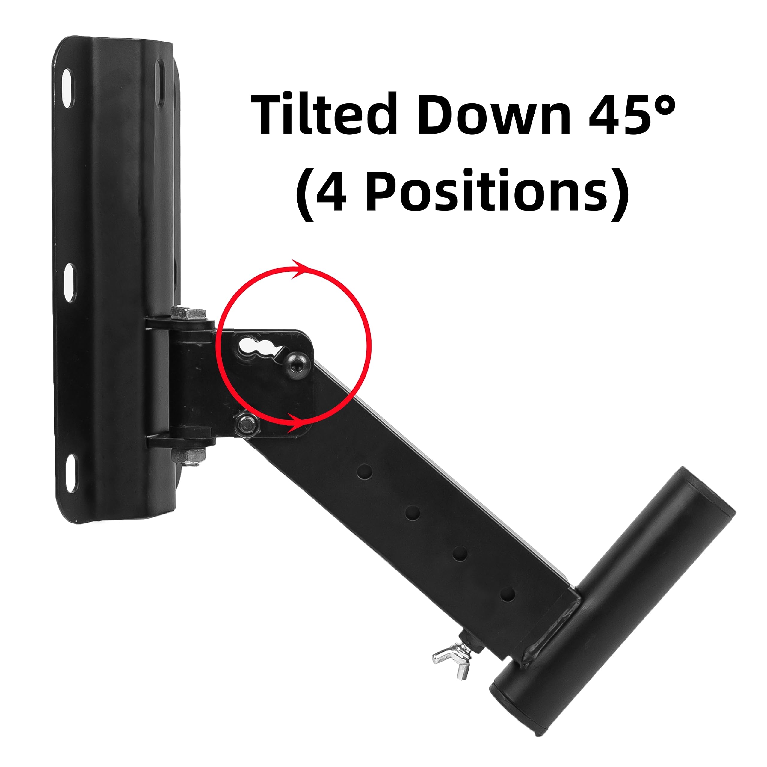 PA Speaker Mount Bracket Support up to 110lbs-Adjustable Speaker Wall Mount Brackets-Heavy Duty Speaker Mounts-Speaker Stand(2 Packs,Black)