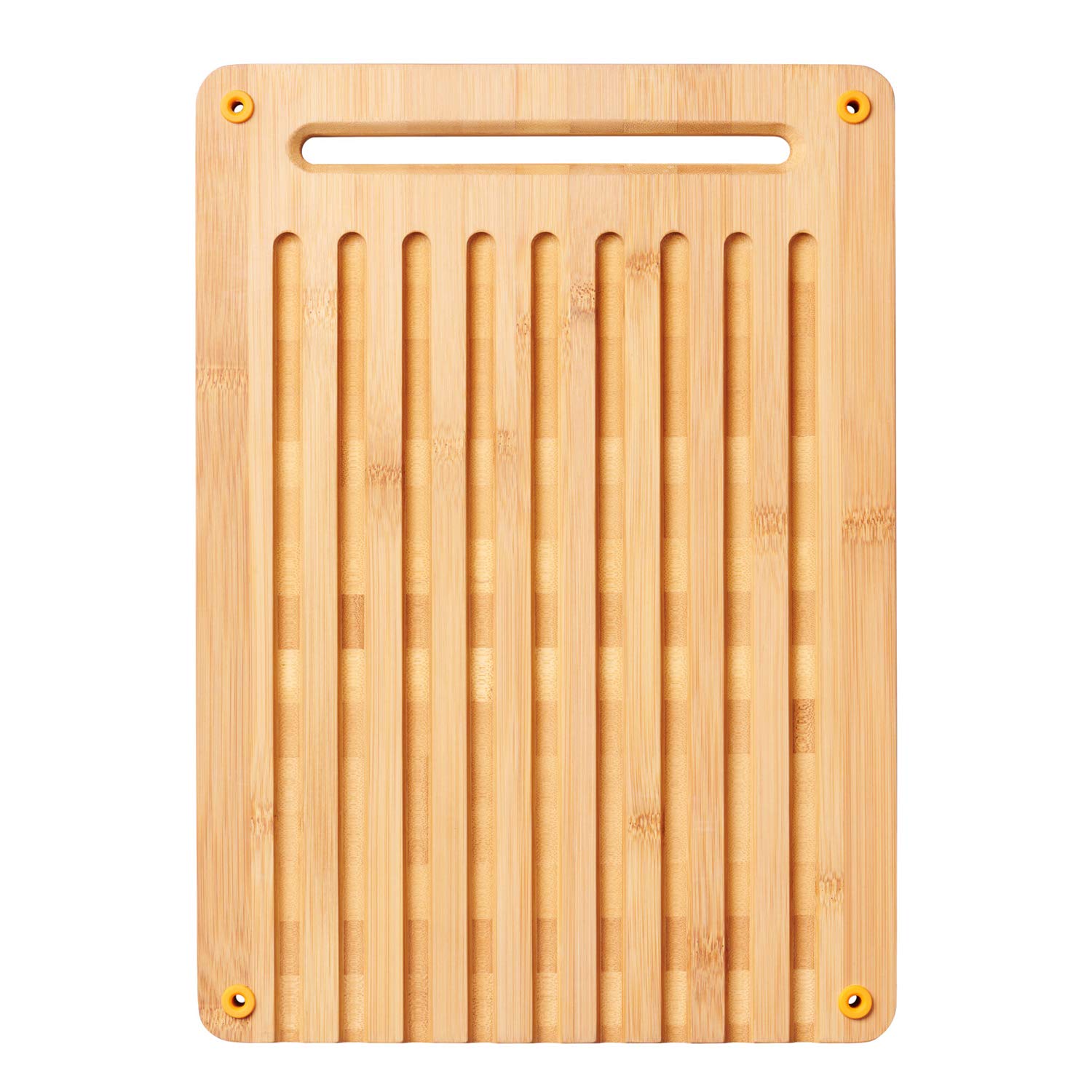 Fiskars bamboo cutting board, functional shape, two-sided, dimensions: 35 x 25 x 1.5 cm, bamboo, 1059230