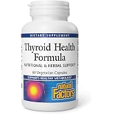 Natural Factors Thyroid Health Formula with L-Tyrosine, 60 Veg Capsules | 500 mg L-Tyrosine with Ashwagandha, Guggul, Iodine &amp; Selenium to Help Support Normal Thyroid Function &amp; Energy Metabolism*