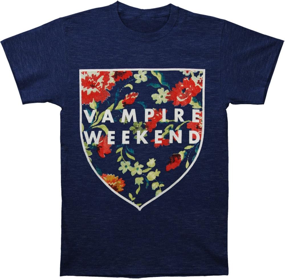 Vampire Weekend Men's Shield Vintage T-shirt Medium Navy