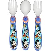 The First Years Mickey Mouse Flatware for Kids 3-Pack, Multicolor