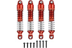 MECCANIXITY RC Shock Absorber 1/18 50mm Aluminum Threaded Front & Rear Shock Absorber Damper Assembled Set for 1/18 RC Car Cr