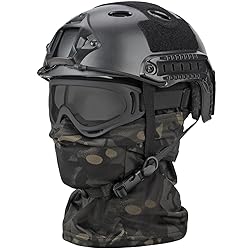 SANYETS Airsoft Helmet, Black PJ Tactical Helmet