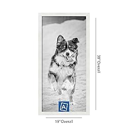 ArtToFrames 17x36 Inch White Picture Frame, This