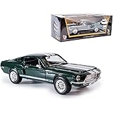 LUCKY DIE CAST Shelby 1968 GT-500KR 1:18 Diecast Model Car - King of The Road, Opening Doors, Steering Linkage | Premium Gift Box, Man Cave Decor | Ages 14+,Green